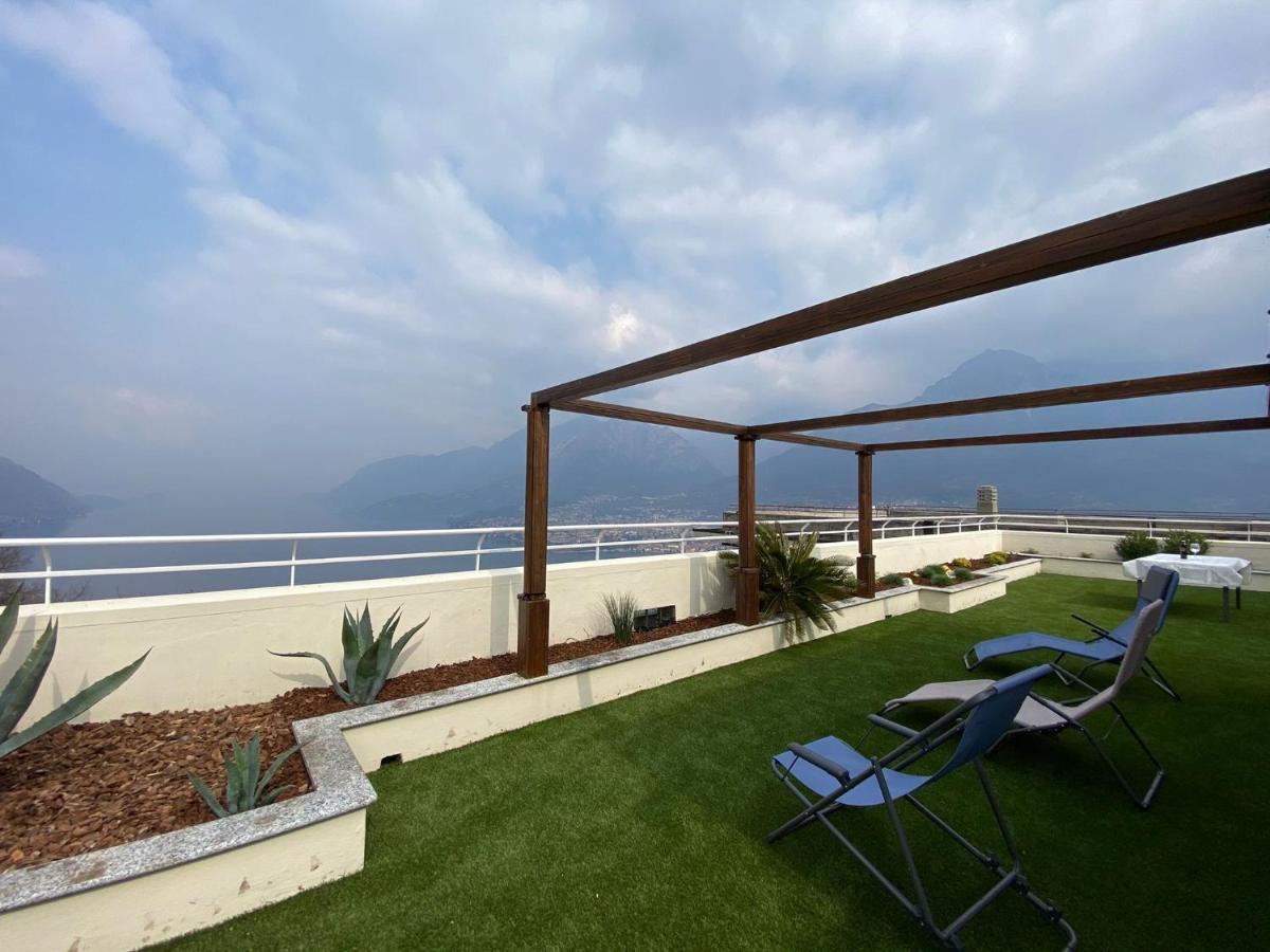 Attico With Big Terrace In Residence With Pool Valbrona Exterior photo