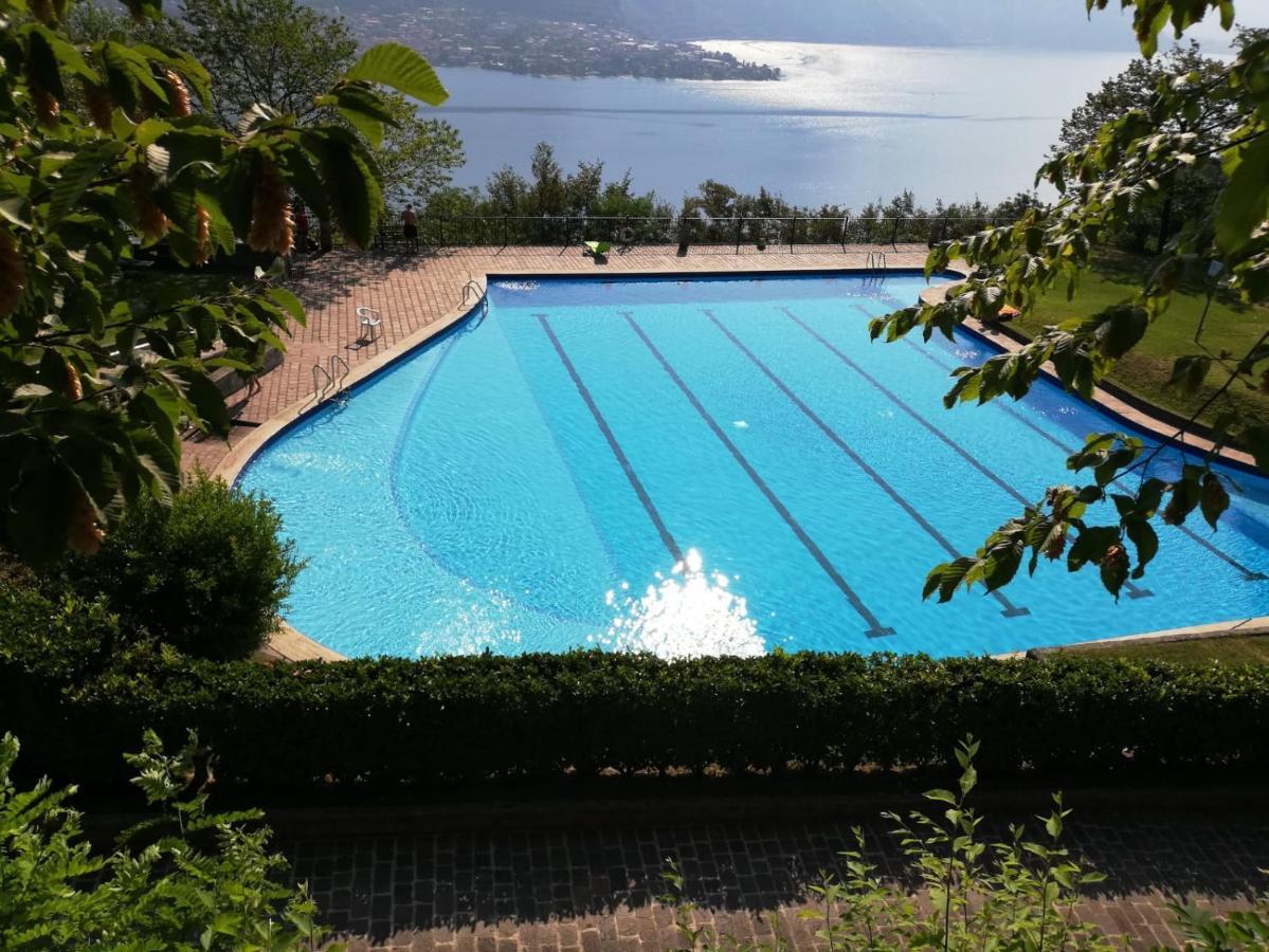 Attico With Big Terrace In Residence With Pool Valbrona Exterior photo